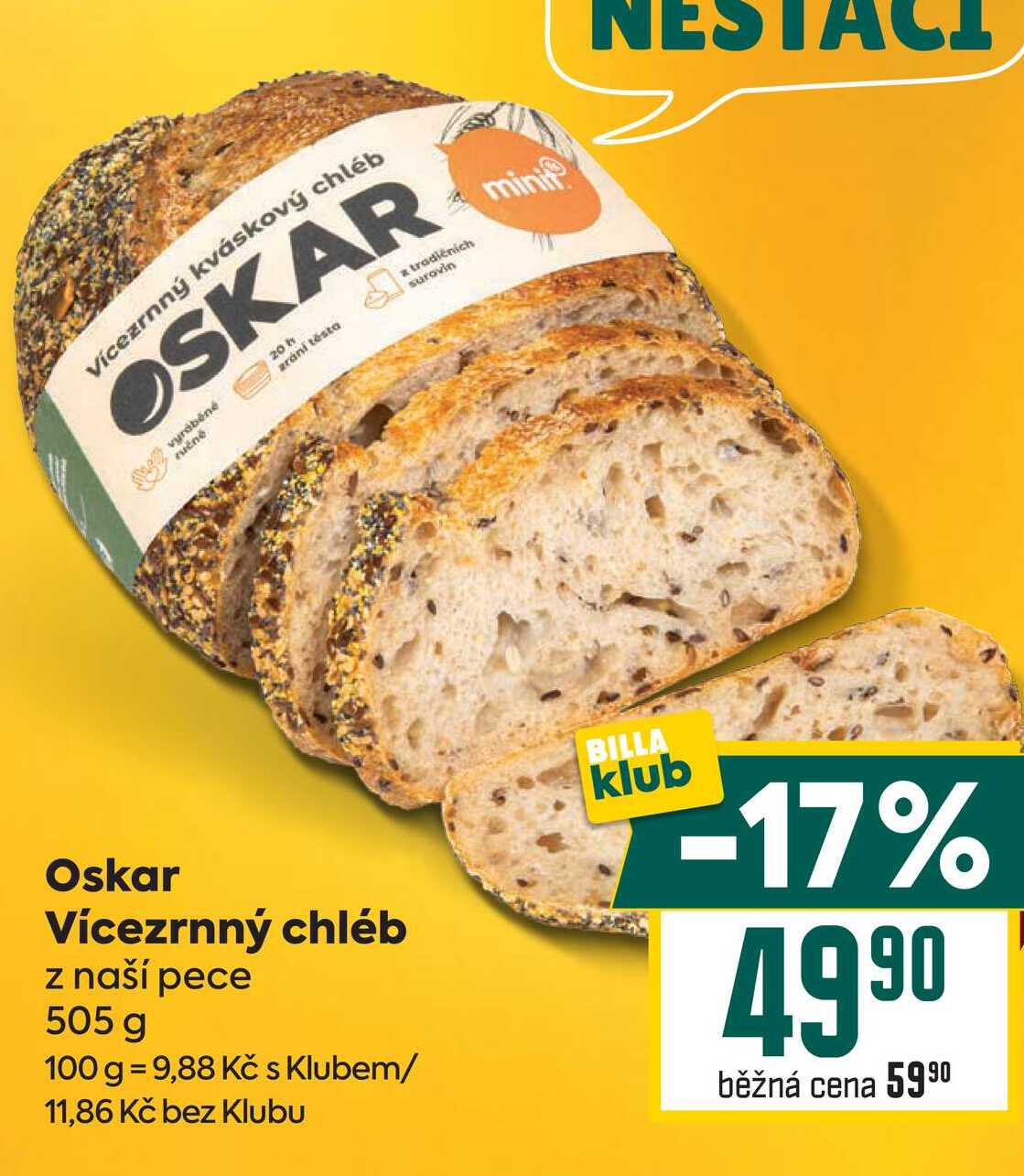Oskar Vícezrnný chléb z naší pece 505 g