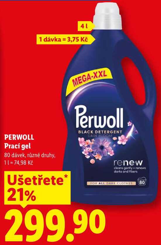 PERWOLL Prací gel, 80 dávek