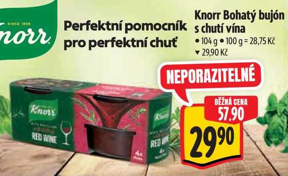 Knorr Bohatý bujón s chutí vína, 104 g