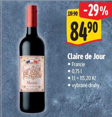 Claire de Jour, 0,75 l