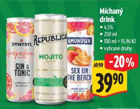 Míchaný drink, 250 ml