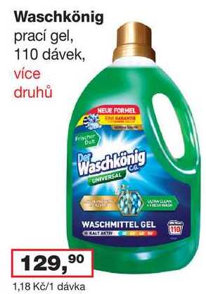 Waschkönig prací gel 110 dávek, více druhů