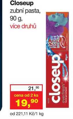 Closeup zubní pasta, 90 g, více druhů