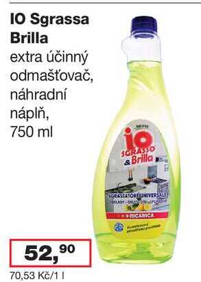 IO Sgrassa Brilla extra účinný odmašťovač, 750 ml