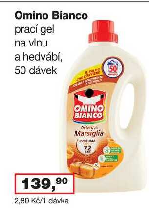 Omino Bianco prací gel na vlnu a hedvábí, 50 dávek