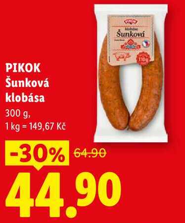 PIKOK Šunková klobása, 300 g