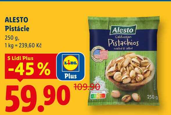 ALESTO Pistácie, 250 g
