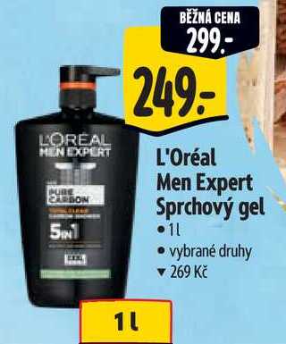 L'Oréal Men Expert Sprchový gel, 1 l