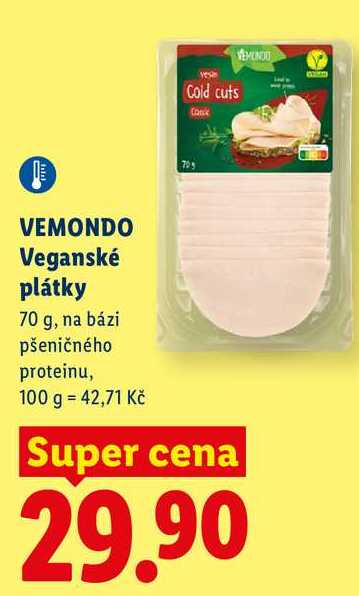 VEMONDO Veganské plátky, 70 g
