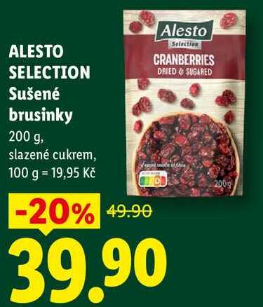 ALESTO SELECTION Sušené brusinky, 200 g