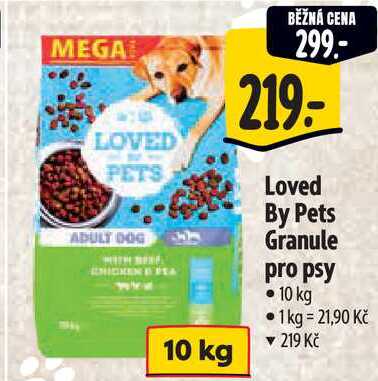 Loved By Pets Granule pro psy, 10 kg