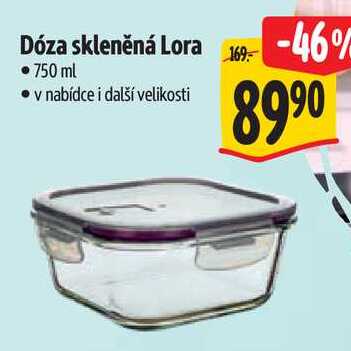 Dóza skleněná Lora