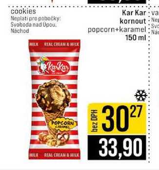 Kar Kar kornout popcorn+karamel 150 ml