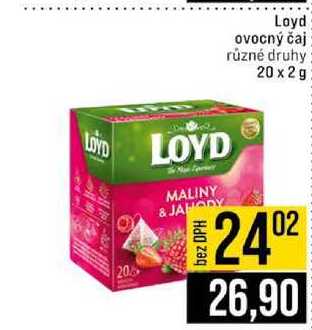Loyd ovocný čaj různé druhy 20 x 2g