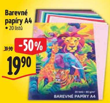 Barevné papíry A4 
