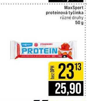 MaxSport proteinová tyčinka různé druhy 50 g