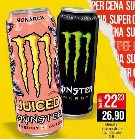 Monster energy drink různé druhy 0,5l