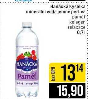 Hanácká Kyselka minerální voda jemně perlivá paměť kolagen relaxace 0,7l