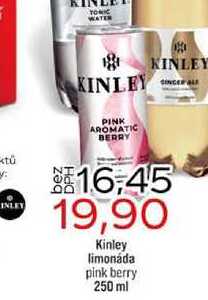 Kinley limonáda pink berry 250 ml