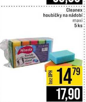 Cleanex houbičky na nádobí maxi 5 ks