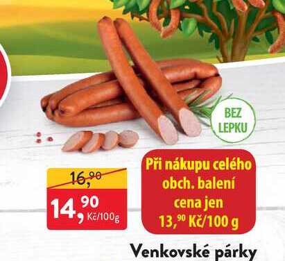 Venkovské párky 100g