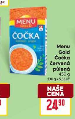 Menu Gold Čočka červená půlená 450 g