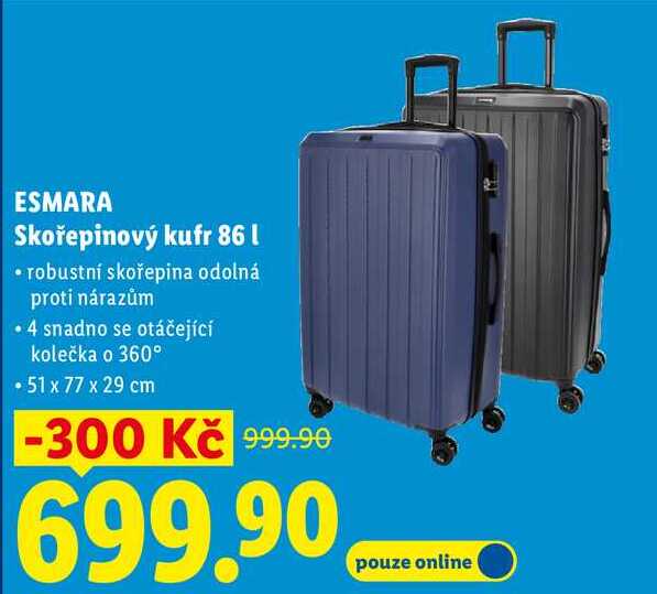 ESMARA Skořepinový kufr 86 |