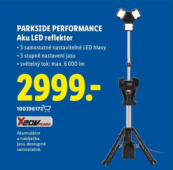 PARKSIDE PERFORMANCE Aku LED reflektor