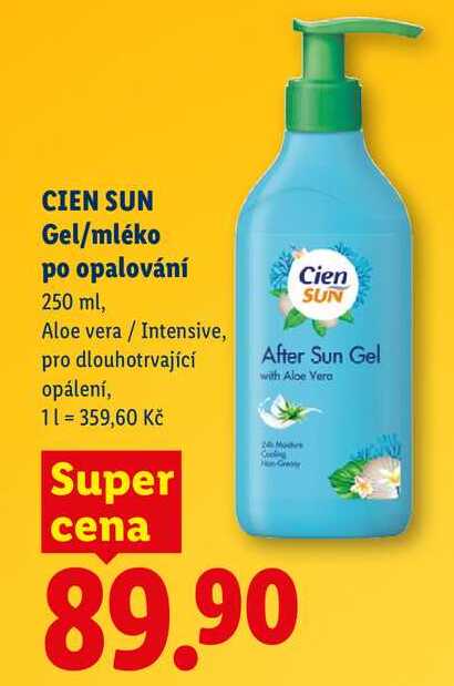 CIEN SUN Gel/mléko po opalování, 250 ml