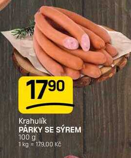 Krahulik PÁRKY SE SÝREM 100g
