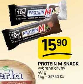 PROTEIN M SNACK vybrané druhy 40g