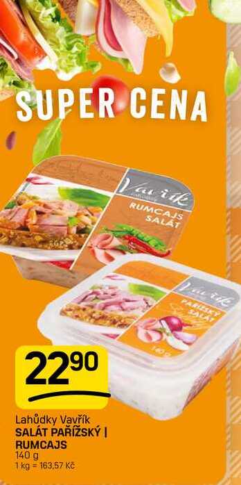 Lahůdky Vavřík SALÁT PAŘÍŽSKÝ | RUMCAJS 140g