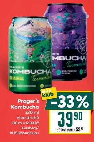 Prager's Kombucha 330 ml