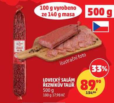 LOVECKÝ SALÁM ŘEZNÍKŮV TALÍŘ, 500 g