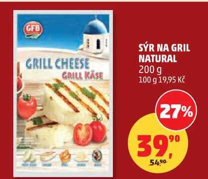 SÝR NA GRIL NATURAL, 200 g