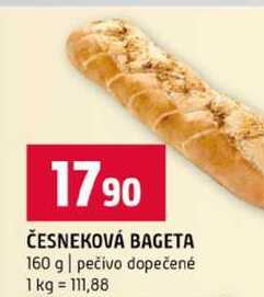 ČESNEKOVÁ BAGETA 160 g pečivo dopečené