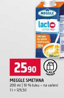 MEGGLE SMETANA 200 ml 10% tuku na vaření