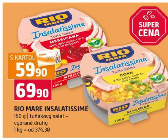 RIO MARE INSALATISSIME 160 g tuňákový salát vybrané druhy