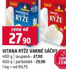 VITANA RÝŽE VARNÉ SÁČKY 400 g loupaná 400 g parboiled