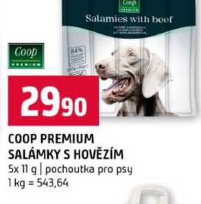 COOP PREMIUM SALÁMKY S HOVĚZÍM 5x 11 g pochoutka pro psy