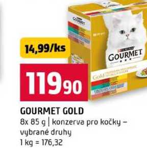 GOURMET GOLD 8x 85 g konzerva pro kočky vybrané druhy