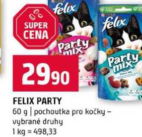 FELIX PARTY 60 g pochoutka pro kočky vybrané druhy