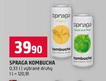 SPRAGA KOMBUCHA 0,33l vybrané druhy 