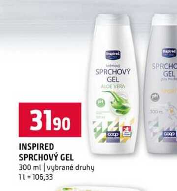 INSPIRED SPRCHOVÝ GEL 300 ml vybrané druhy