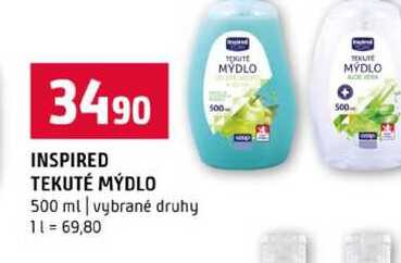 INSPIRED TEKUTÉ MÝDLO 500 ml vybrané druhy