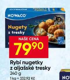 NOWACO Rybí nugetky z aljašské tresky 240 g
