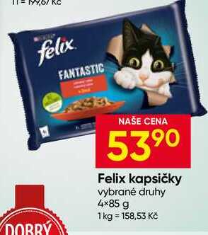 Felix kapsičky vybrané druhy 4×85 g