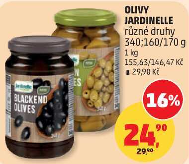 OLIVY JARDINELLE různé druhy, 340;160/170 g