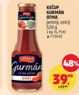KEČUP GURMÁN OTMA jemný, 520 g