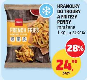 HRANOLKY DO TROUBY A FRITÉZY PENNY mražené, 1 kg